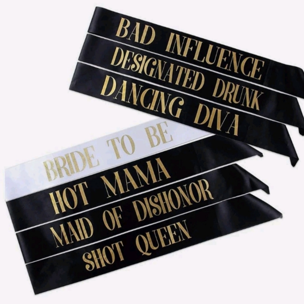 Bride and Bridesmaids Sashes